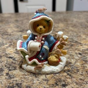 Cherished Teddies Blue and Red Winter Figurine